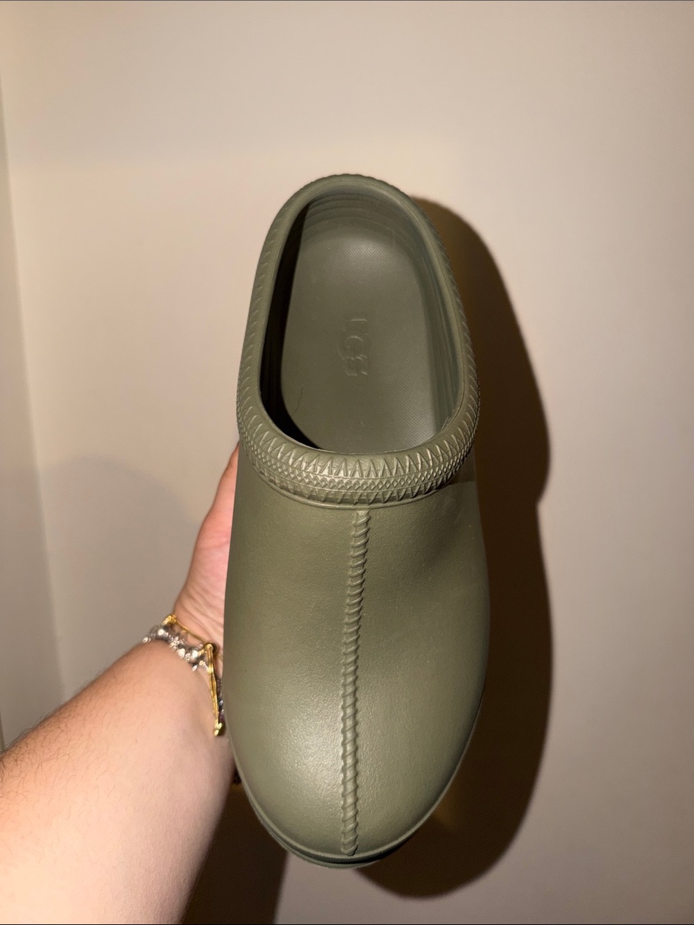 UGG Olive Green Slip-On Clogs - Picture 2 of 5
